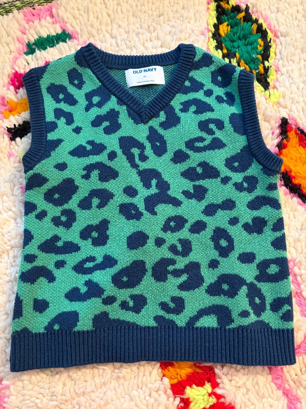 Cheetah Sweater Vest 3T